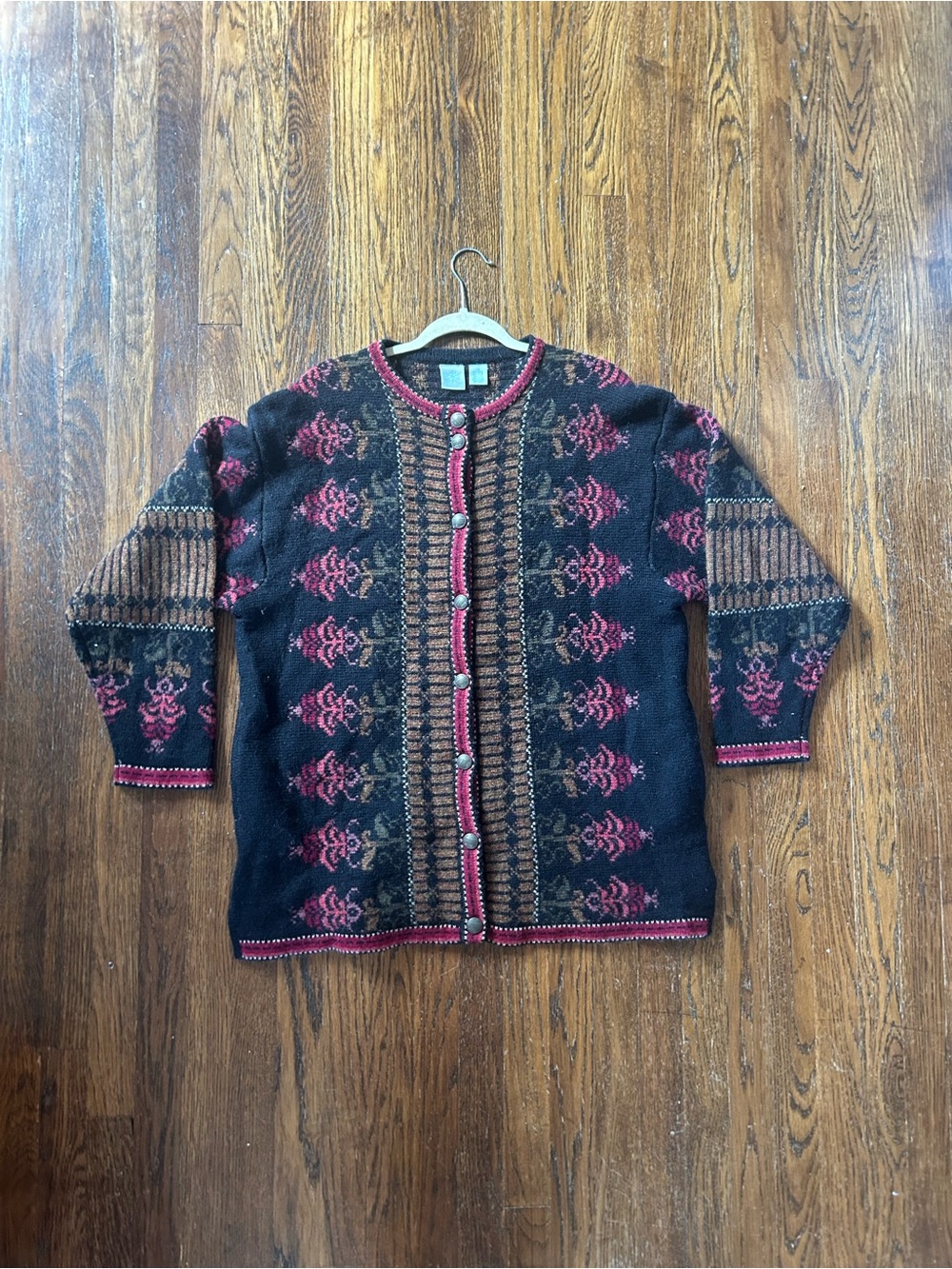 Vtg Woolrich Woman 100% Wool Heavy Cardigan Size 2X